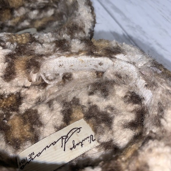 Womens Size 8-8.5 Vintage Havana Leopard Sherpa Slides EUC - Picture 6 of 7